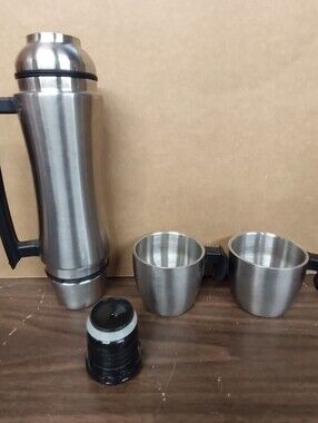 High Sierra 17"h Stainless Steel Insulated Vacuum Thermos with Double Cups
